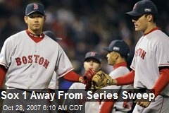 Sox 1 Away From Series Sweep