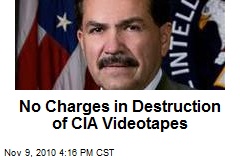No Charges in Destruction of CIA Videotapes