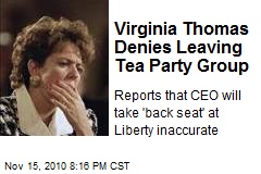 Virginia Thomas Denies Leaving Tea Party Group