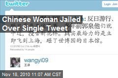Chinese Woman Jailed Over Single Tweet