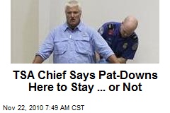 TSA Chief Says Pat-Downs Here to Stay ... or Not