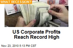 US Corporate Profits Reach Record High