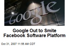 Google Out to Smite Facebook Software Platform