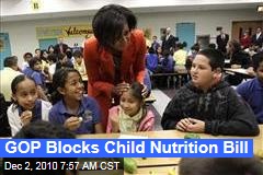 GOP Blocks Child Nutrition Bill