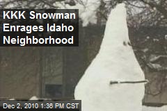 KKK Snowman Enrages Idaho Neighborhood