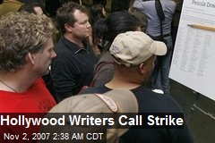 Hollywood Writers Call Strike