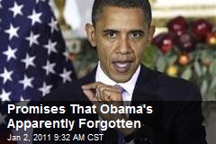 Promises That Obama's Apparently Forgotten