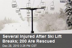 Several Injured After Ski Lift Breaks; 200 Are Rescued