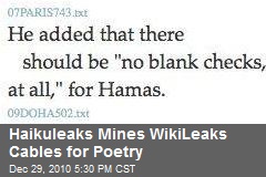 Haikuleaks Mines WikiLeaks Cables for Poetry