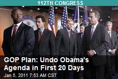 GOP Plan: Undo Obama's Agenda in First 20 Days