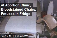 At Abortion Clinic, Bloodstained Chairs, Fetuses in Fridge