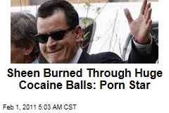 Sheen Burned Through Huge Cocaine Balls: Porn Star