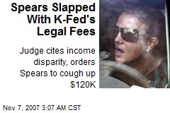 Spears Slapped With K-Fed's Legal Fees