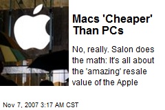 Macs 'Cheaper' Than PCs