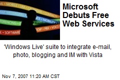 Microsoft Debuts Free Web Services