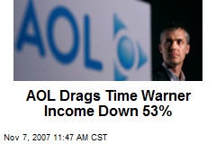 AOL Drags Time Warner Income Down 53%