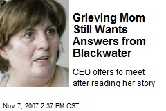 Grieving Mom Still Wants Answers from Blackwater