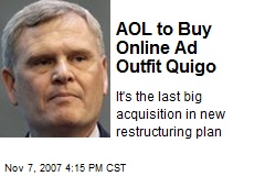 AOL to Buy Online Ad Outfit Quigo