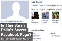 Is This Sarah Palin's Secret Facebook Page?