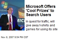 Microsoft Offers 'Cool Prizes' to Search Users