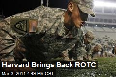 Harvard Brings Back ROTC