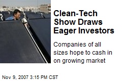 Clean-Tech Show Draws Eager Investors