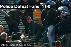 Police Defeat Fans, 11-0