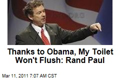 Rand Paul: Thanks to Obama, My Toilet Won't Flush