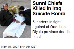 Sunni Chiefs Killed in Iraq Suicide Bomb