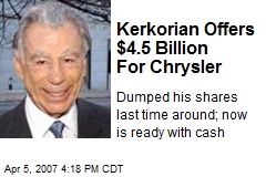 Kerkorian Offers $4.5 Billion For Chrysler