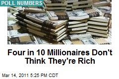 Four in 10 Millionaires Don't Think They're Rich