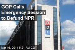 GOP Calls Emergency Session to Defund NPR