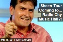 Charlie Sheen Live Show Tour Coming to ... Radio City Music Hall?!