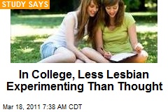 In College, Less Lesbian Experimenting Than Thought