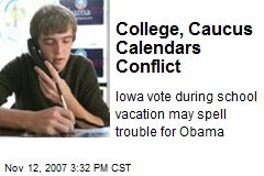 College, Caucus Calendars Conflict