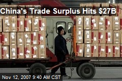 China's Trade Surplus Hits $27B
