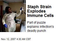 Staph Strain Explodes Immune Cells