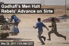 Moammar Gadhafi's Forces Shell Rebels, Halt Advance on Gadhafi Hometown of Sirte