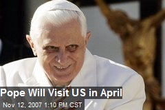 Pope Will Visit US in April