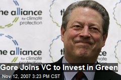 Gore Joins VC to Invest in Green