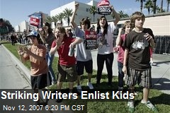 Striking Writers Enlist Kids