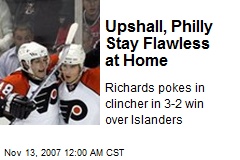 Upshall, Philly Stay Flawless at Home