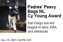 Padres' Peavy Bags NL Cy Young Award