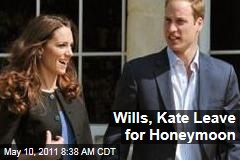 Prince William, Kate Middleton Leave for Honeymoon