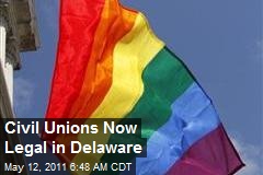 Civil Unions Now Legal in Delaware