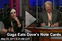 Lady Gaga Eats David Letterman's 'Late Show' Note Cards; Fans Topple Amazon Servers (VIDEO)