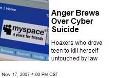 Anger Brews Over Cyber Suicide