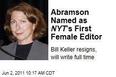 Jill Abramson Replacing Bill Keller as 'New York Times' Executive Editor