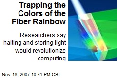 Trapping the Colors of the Fiber Rainbow