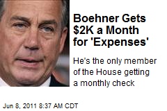 Boehner Gets $2K a Month for &#39;Expenses&#39;